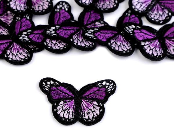 Aufbügler Schmetterling Schwarz/Lila